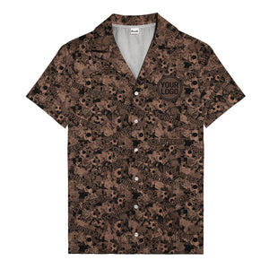 hexagon dot repeating custom text abstract geometric hawaiian shirt
