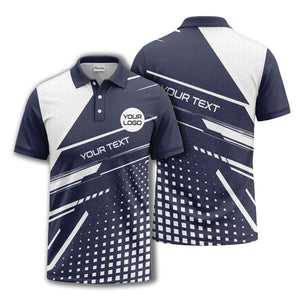 hexagon grid diagonal stripe modern geometric polo shirt for men