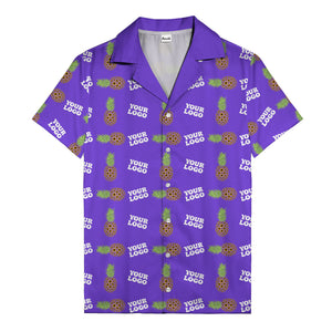 sunflower pineapple mosaic hawaiian shirt for men