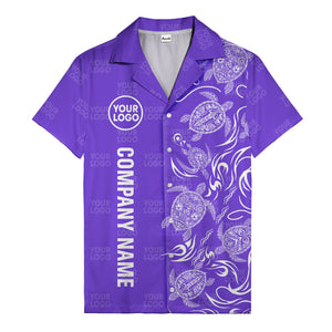 tribal black sea turtles riding waves hawaiian shirt
