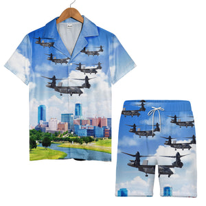 Us Army Bell V-280 Valor Flying Over Fort Worth, Texas Trendy Hawaiian Shirt2