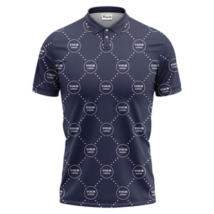 white circles custom logo placement polo shirt for corporate professionals