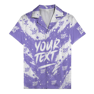 abstract splatter paint custom text hawaiian shirt with your text