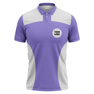 black white contrast panel customizable logo polo shirt for men
