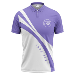 bold diagonal stripes custom logo black white gray modern golf polo shirt