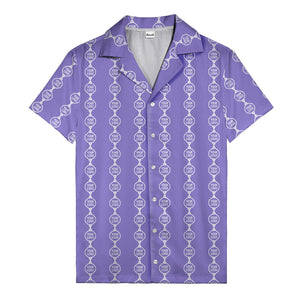 chain link custom logos black white all over hawaiian shirt