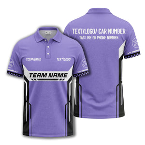 customizable team name geometric stripes polo shirt for men