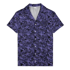 hexagon dot repeating custom text abstract geometric hawaiian shirt