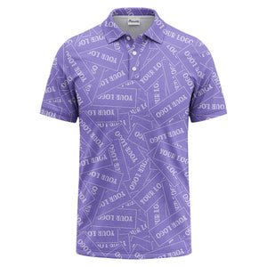 repeat your logo on black ground custom polo shirt