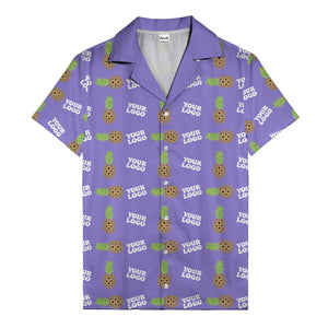 sunflower pineapple mosaic hawaiian shirt for men