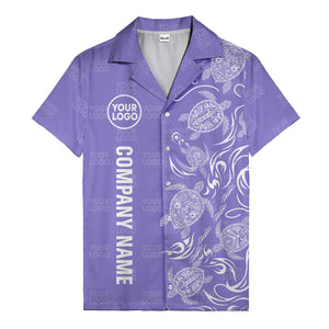 tribal black sea turtles riding waves hawaiian shirt