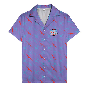 vintage airplane repeat pattern hawaiian shirt for aviation fans
