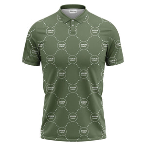 white circles custom logo placement polo shirt for corporate professionals