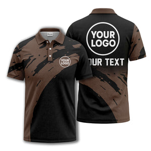 abstract paint splash polo shirt for modern golfers