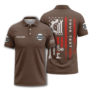 american flag stars & stripes patriotic custom logo polo shirt