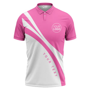 bold diagonal stripes custom logo black white gray modern golf polo shirt