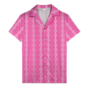 chain link custom logos black white all over hawaiian shirt