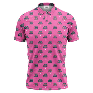 custom logo star polo shirt | custom color all-over graphic print