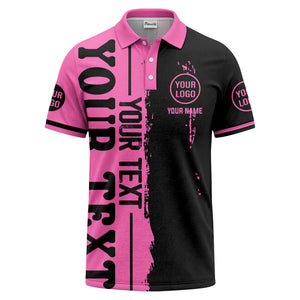 custom name & logo bold graphic personalized polo shirt