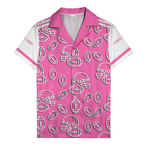 football helmets & balls repeat hawaiian shirt for men