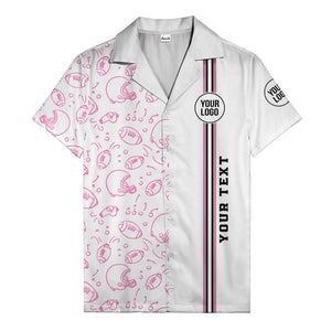 football helmets play diagrams cartoon sports hawaiian shirt for men
