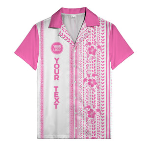 polynesian tribal turtles & hibiscus stripes black white hawaiian shirt