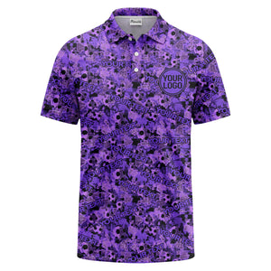 soccer ball camouflage custom logo polo shirt for men