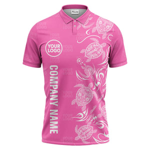 tribal sea turtle swirl black white artwork polo shirt for beach days