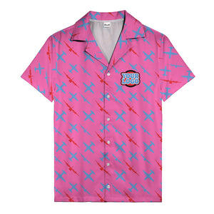 vintage airplane repeat pattern hawaiian shirt for aviation fans