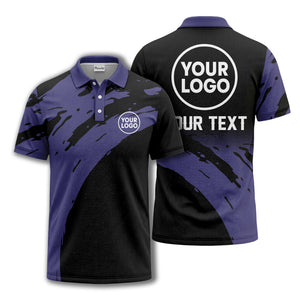 abstract paint splash polo shirt for modern golfers