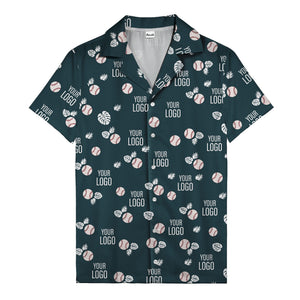 Baseballs Flying Through Tropical Leaves Polo Shirt For Men