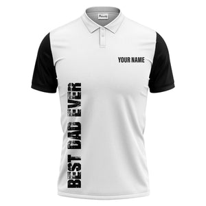 best bag ever vertical text black white modern graphic polo shirt for men