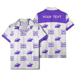cruise ship silhouettes and family reunion text repeat hawaiian shirt