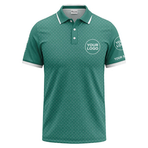 custom logo minimalist polka dot golf polo shirt