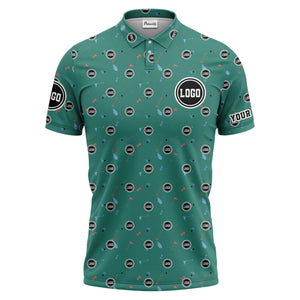 custom multi color golf sports custom logo polo shirt with team event tournament style hawaiian shirt