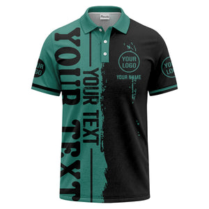 custom name & logo bold graphic personalized polo shirt