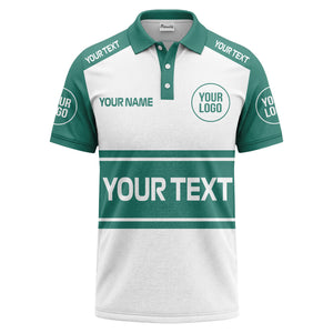 customizable logo & text sport jersey polo shirt for team gear