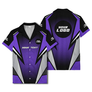 hexagon grid lightning bolt hawaiian shirt for men