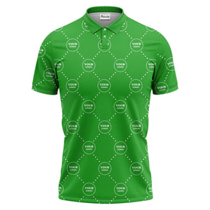 white circles custom logo placement polo shirt for corporate professionals