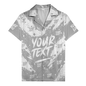 abstract splatter paint custom text hawaiian shirt with your text