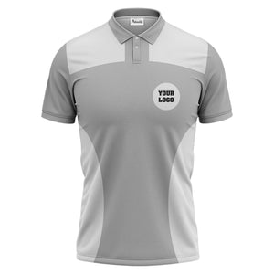 black white contrast panel customizable logo polo shirt for men