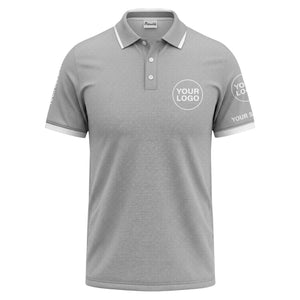custom logo minimalist polka dot golf polo shirt