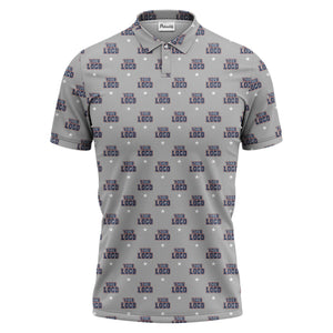 custom logo star polo shirt | custom color all-over graphic print