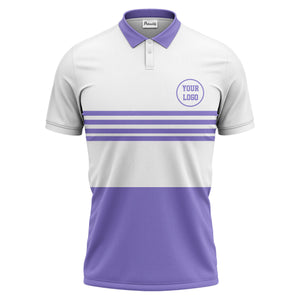 monochrome horizontal stripes & circular logo modern minimalist polo shirt for men