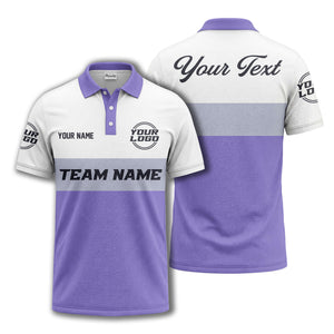 custom team name logo horizontal stripe polo shirt for men