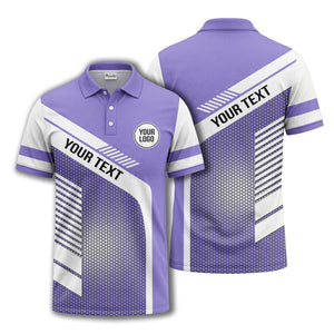 hexagon diagonal stripe geometric custom logo modern polo shirt