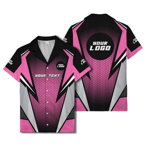 hexagon grid lightning bolt hawaiian shirt for men