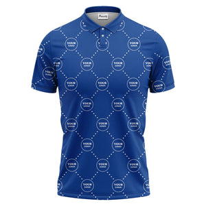 white circles custom logo placement polo shirt for corporate professionals
