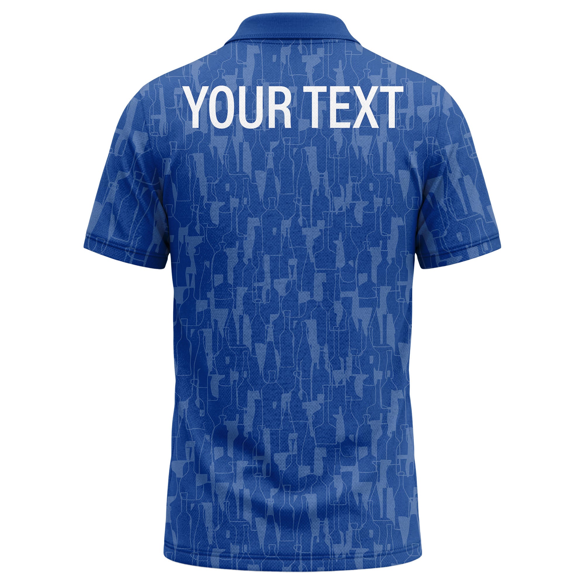 Custom Abstract Pattern Polo Shirt – Personalized Text in Your Choice of Color