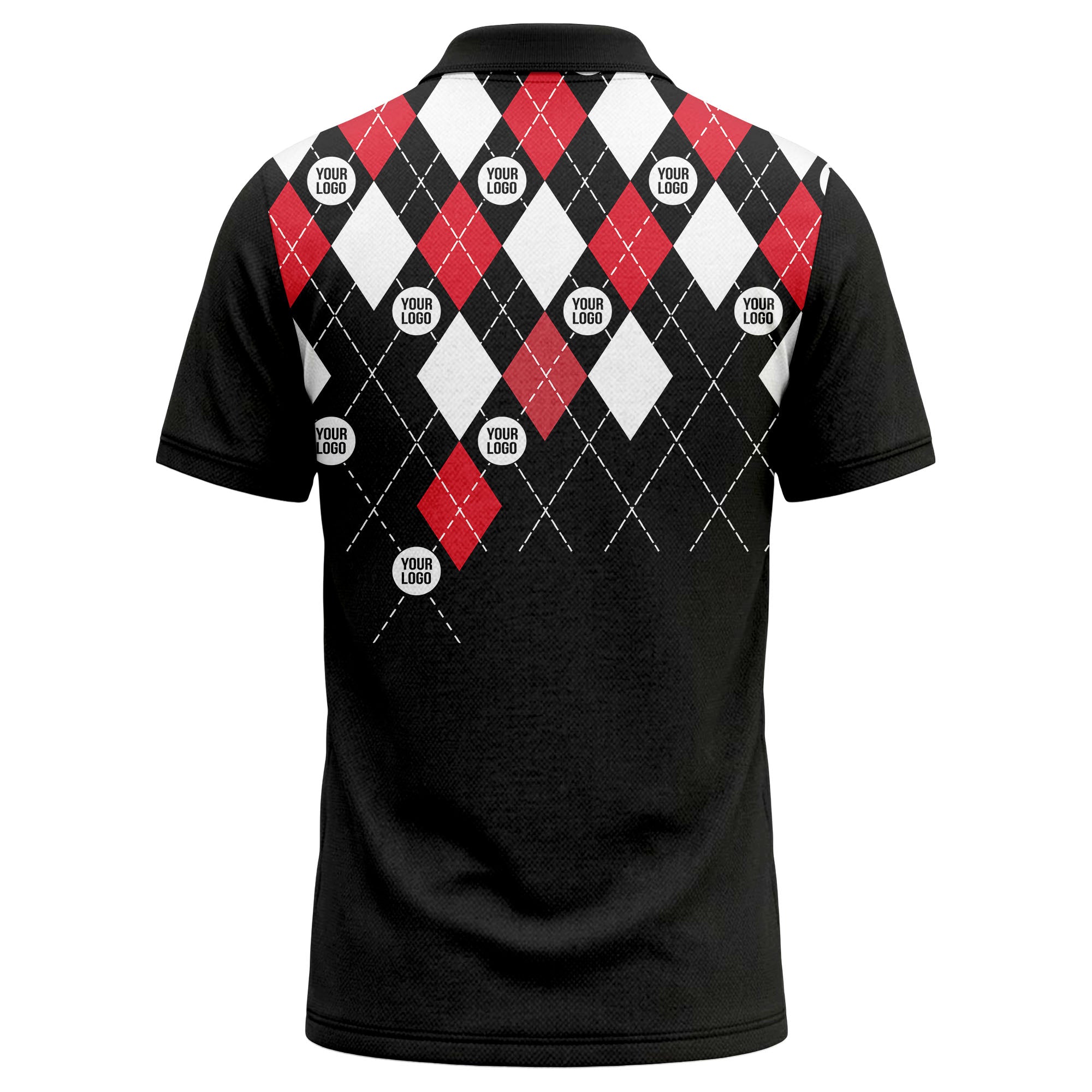 Custom Argyle Polo Shirt with Logo for Business, Golf & Team Uniforms